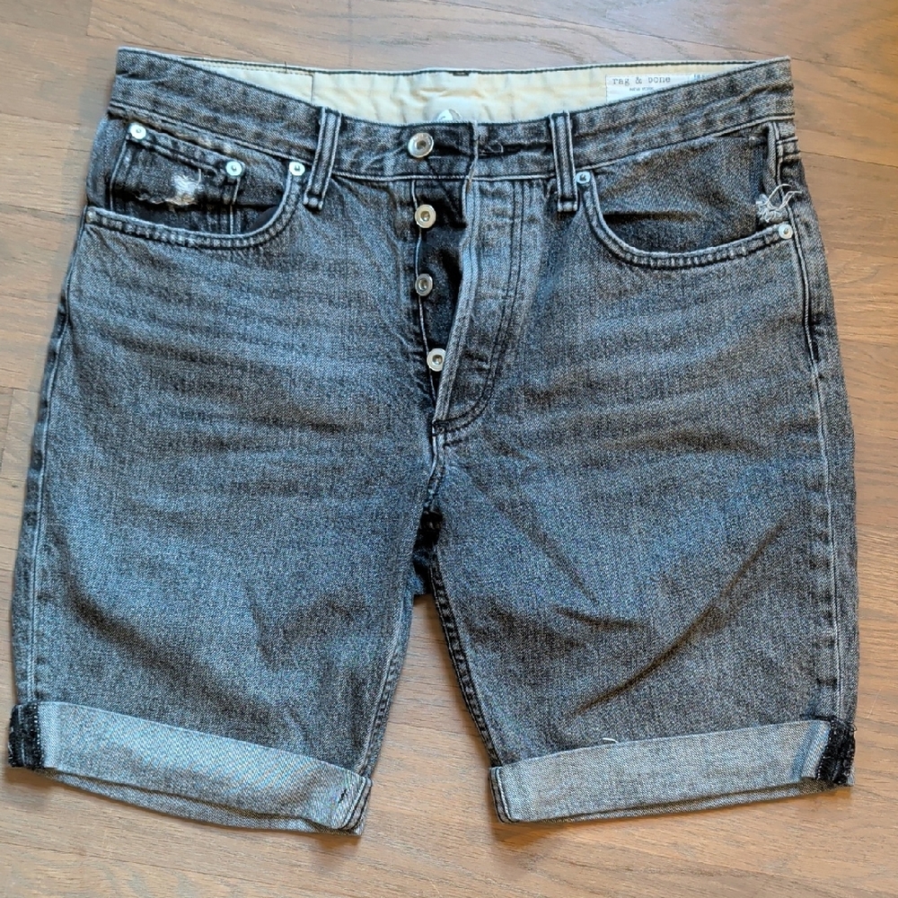 rag & bone Dark Gray Jean Shorts